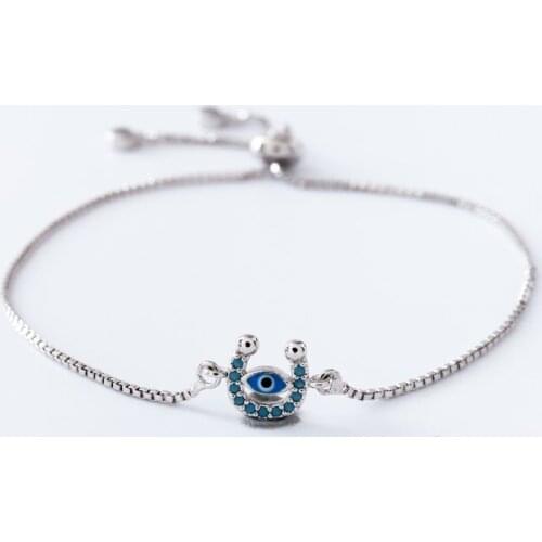 Gold silver Chain micro pave cz Zircon Cubic Zirconia bracelet rope adjusted Macrame Turkish Evil Eye Bangle st43 Women