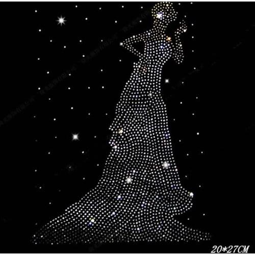 10piece/lot !Bride women hotfix rhinestones heat transfer design iron on motifs, DIY motif rhinestones