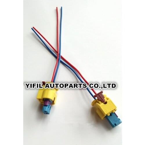 2pcs/lot 2 Pin 2 Way Collision Sensor Connector Plug With Wire Cable Pigtail For VW Audi A6L A4L A5 Q5 A7 A8L 4H0 973 323