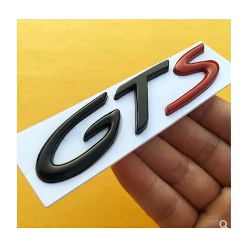 3D Auto Stickers Metal GTS Shape Chrome Badge Emblem Decal Motorcycle Modified Car Accessories