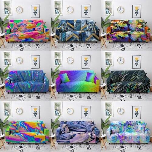 Abstract Stretch Sofa Cover Corner Couch Cover Dazzle Sectional Sofa Slipcover Elastic Silpcover-resistant Couch Seat
