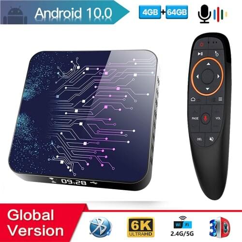 Android TV Box 2020 Android 10 4GB 32GB 64GB 4K H.265 Media Player 3D Video Smart TV Box2.4G 5GHz Wifi Bluetooth Set top box