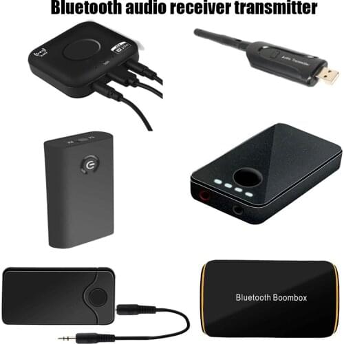 Bluetooth 5.0 Transmitter Receiver Wireless Audio Adapter 2 In 1 A2DP 3.5mm Jack Auxiliary Bluetooth Adapter For PC TV Headset