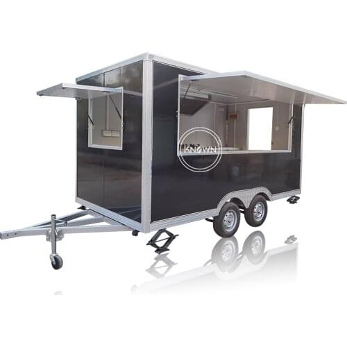 4m Length Mobile Fast Food Cart Kitchen Four Wheels Street Food Trailer for Sell Snack Drink Food Kiosk Outdoor