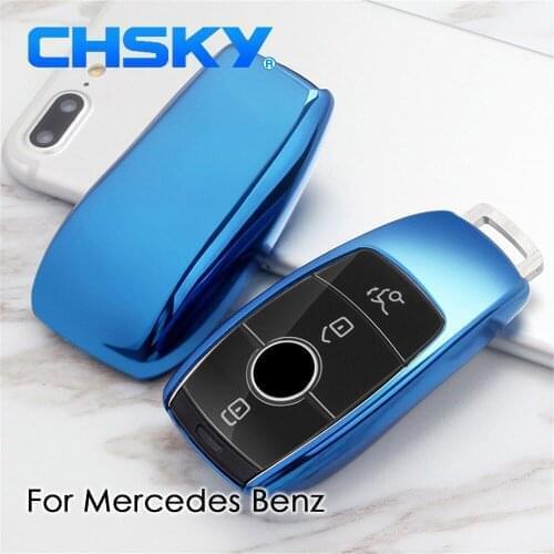 CHSKY TPU For Mercedes Key Cover Case For Mercedes Benz E Class Car key cover keychain shell for benz accessories car styling