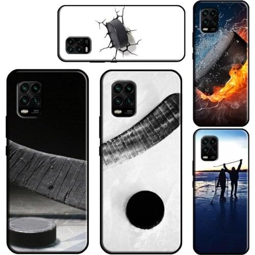 Hockey Stick and Puck Case For Xiaomi Mi 11 Lite Ultra 9T 10T Pro Mi Note 10 Lite POCO F3 M3 X3 Pro TPU Cover