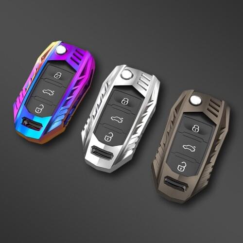 Mecha Car Key Case For VW Volkswagen Polo Golf Passat Beetle Caddy T5 Up Eos Tiguan Skoda A5 SEAT Leon Altea Flip Remote Cover