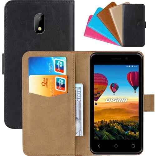 Luxury Wallet Case For Digma LINX Alfa 3G PU Leather Retro Flip Cover Magnetic Fashion Cases Strap