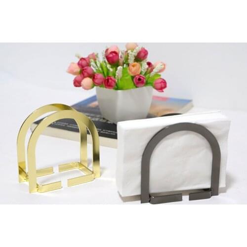Coffee Shop Hotel Restaurant Toll Holder Wrought Iron Vertical Napkin Holder Simple Door-shaped Tissue Holder Paper Towel Holder