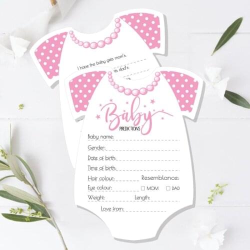 10 Pack Advice and Prediction Cards for Baby Shower Game Gender Neutral Boy or Girl New Parent Message Advice Book