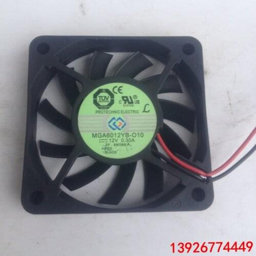 For MGA Yong Li 6010 MGA6012YB-O10 DC12V 0.30A Double Ball Cooling Fan