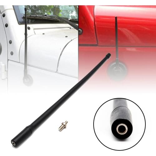 Reflex 13" AM FM Radio Antenna for Jeep Wrangler JK JL 2007 2008 2009 2010 2011 2012 2013 2014 2015 2016 2017 2018 Rugged Ridge