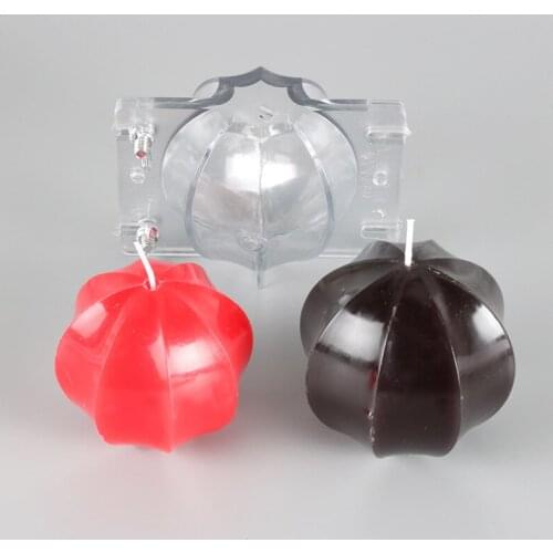 DIY octagonal sphere candle making two sizes pc transparent kaarsen maken handmade candle molds manual mold
