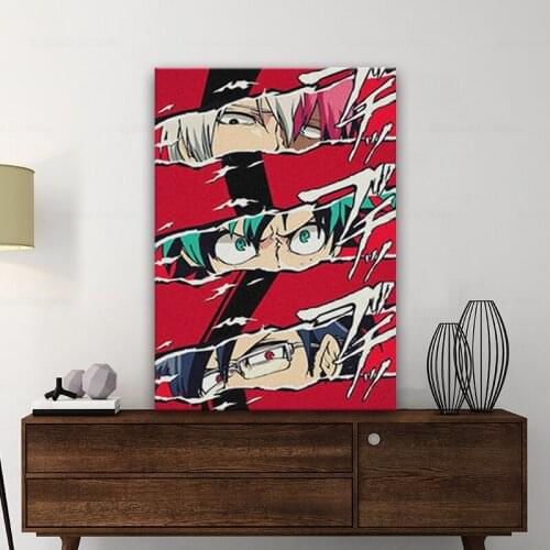 Shoto Todoroki Izuku Midoriya Tenya Iida My Hero Academia Poster Painting wall Art Canvas Living room home bedroom decoration