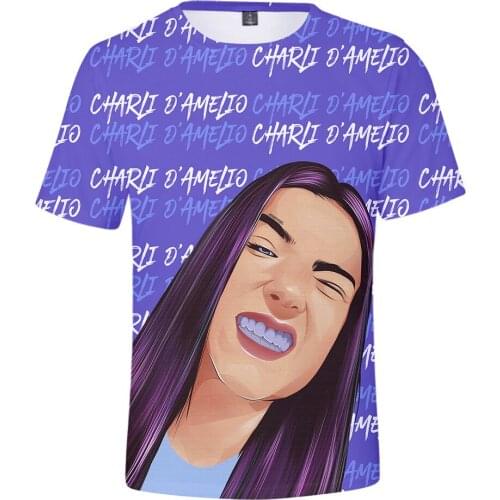 Charli Damelio T Shirt Fashion Summer Casual Women T-shirt Children Short Sleeves Tops Unisex Clothes O-neck Tee Top