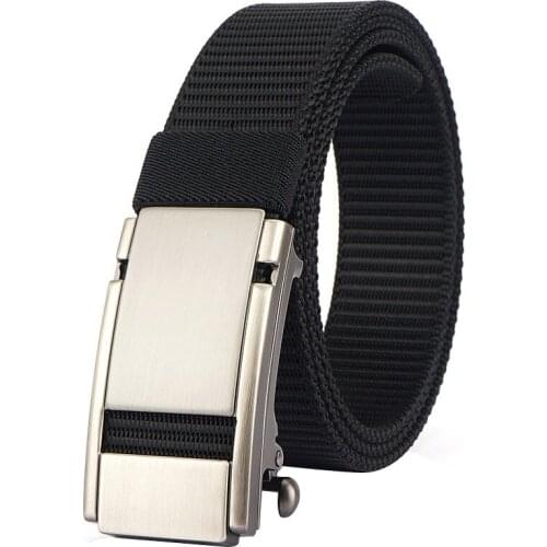 Hot selling new Unisex Belts quality Nylon Alloy Automatic buckle Belts casual Breathable Nylon Men Belts