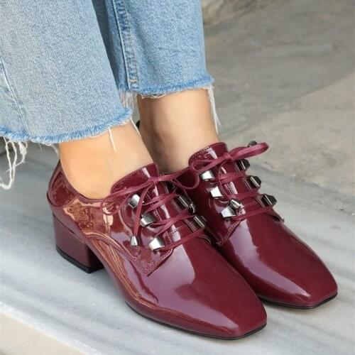 Jasmine Burgundy Short Heels Stiletto Women Shoes Zapato de Mujer Tacon Shoes Woman Heels Pointy Shallow Pumps Daily Office