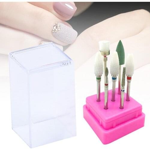 7Pcs Fashion Nail Drill Bits Set Tungsten Steel Ceramics Remove Gel Polish Accessories Manicure Pedicure Nail Drill Bits Kit