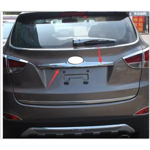 For Hyundai ix35 2010-2012 2013 2014 2015 High Quality ABS Rear Trunk Lid Cover Trim Tailgate Trim Bright Strip