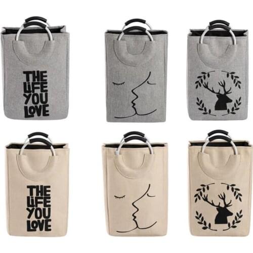 New European style EVA Laundry Hamper Portable Clothes Storage Baskets Home decoration barrel Folding kids toy organizer bag