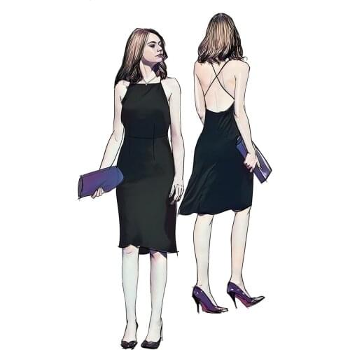 2021The lalaland cos Mia Stone Sisters Leaky Back Strap Dress Emmas Same Slim and Thin Long Dress