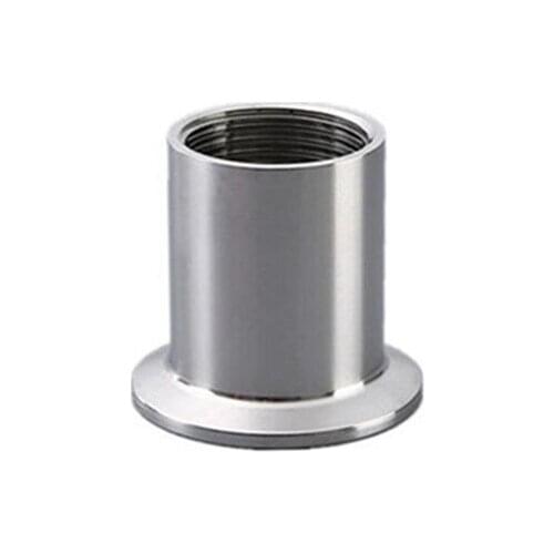 1-1/4" DN32 Stainless Steel SS304 Sanitary Female Threaded Pipe Fittings Ferrule OD 64mm fit 2" tri Clamp