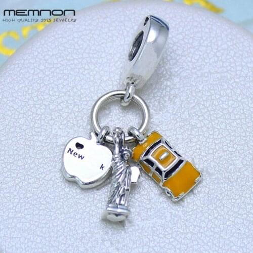 New Highlights dangle Charms 925 sterling silver pendant Enamel Charm fit Bracelets necklaces DIY for women Memnon jewelry DA274