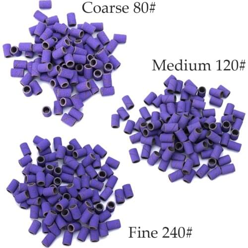 100Pcs/Pack Sanding Bands Electric Nail Drill Bit Nail UV Gel Polish Removal 80# 120# 180# Sand Circle Manicure Tool