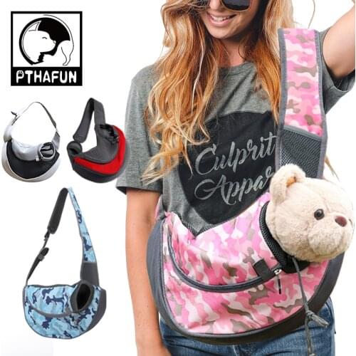 Pet Carrier Bag Puppy Travel Carrier Shoulder Bags Mesh Oxford Outdoor Pet Dog Camouflage Sling Bag Small Dog Cats Transport Bag