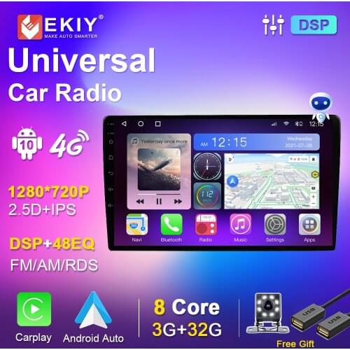 6G 128G Universal Android Car Radio Autoradio Multimedia Player Stereo Navigation GPS Audio for Cars Intelligent System No 2din