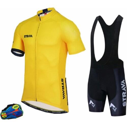 STRAVA Cycling Set Man Cycling Jersey Short Sleeve Bicycle Cycling Clothing Kit Mtb Bike Wear Triathlon Maillot Ciclismo