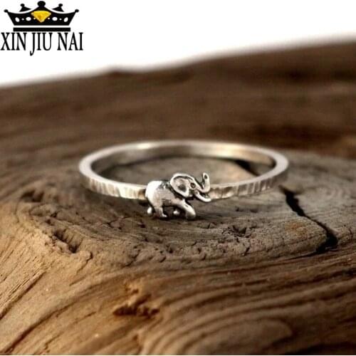 Vintage Thai Silver color Elephant Thai girl ring sell like hot cakes Ring Creative Animal Jewelry for women party gift ladies