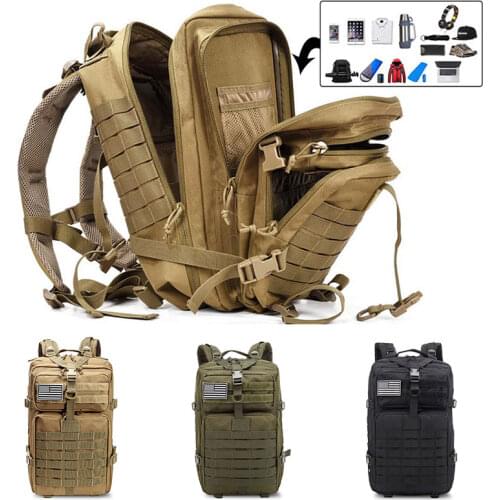 50L Capacity Men Army Military Tactical Large Backpack Waterproof Outdoor Sport Hiking Camping Travel 3D Rucksack Bags For Men