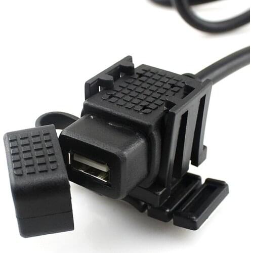 VODOOL USB Port Waterproof Motorcycle Handlebar Charger 2.1A Adapter Power Supply Socket Vehicle-mounted Adapter Moto Acces
