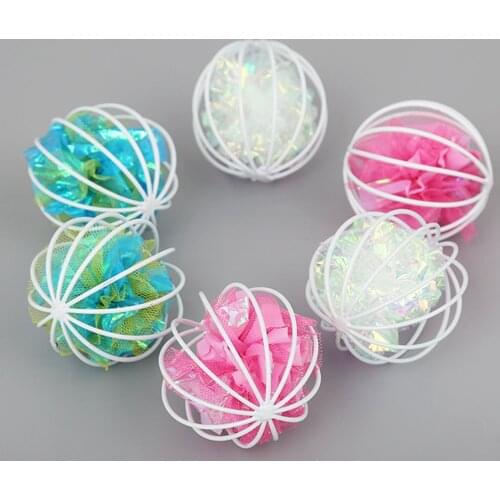 Funny Cat Ball Toy Interactive Crinkle Ball In Cage Cat Play Ball Cat Teaser Cat Toy Pet Supplies For Cat Pets Toys Candy Color