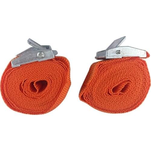 2Pc 25mm x 2.5m Polyester Double J-Hooks Ratchet Tie Down Cargo Straps For Car Hook ratchet strap car belt Home tools