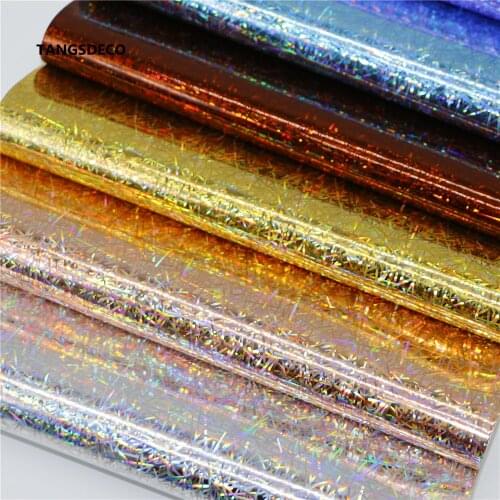 21PCS--20X22CM DIY Hair Bow Material Laser METAL COLOR Shiny Glossy PU Synthetic Faux Leather