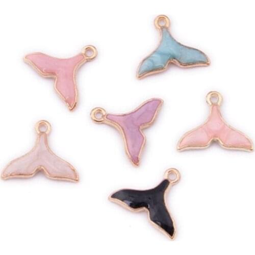 13*18MM 50Pcs Mix Colors KC Gold Color Glazing Jewellery Alloy Pendants Jewelry Charms