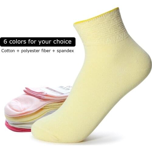 5 Pairs/Pack Spring Womens Solid Thin Candy Color Colorful Bamboo Fiber Socks