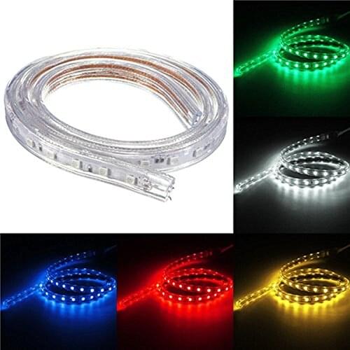 5050 220V 60LEDs/m LED Cabinet light flexible lamp Strip aluminum alloy waterpoof kitchen home Decoration lighting with EU Plug