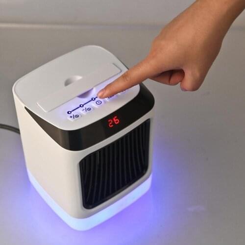 Car Cooling and heating dual purpose Heater With Colorful Lights PTC Aluminum Platinum Heating Sheet Display Intelligent