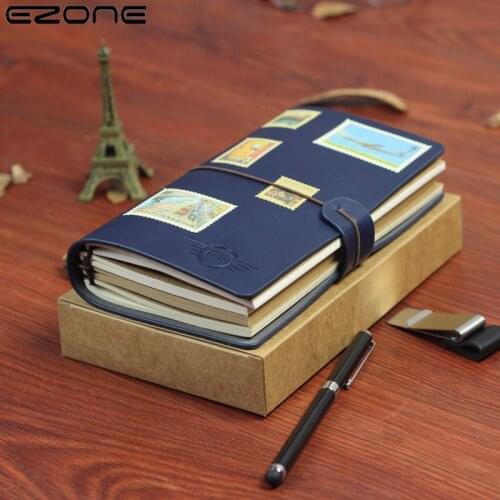 EZONE A6 Retro Notebook Loose Leaf Notepad Student Stationery For School Personalized Travel Vintage Diary Travel Notes Gift
