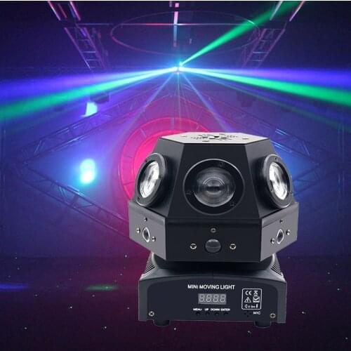 DJ Disco Small Laser Light 90W Sound Control Moving Head Rotating Light Dmx512 Effect Projector Scanner Laser Party Stage Light