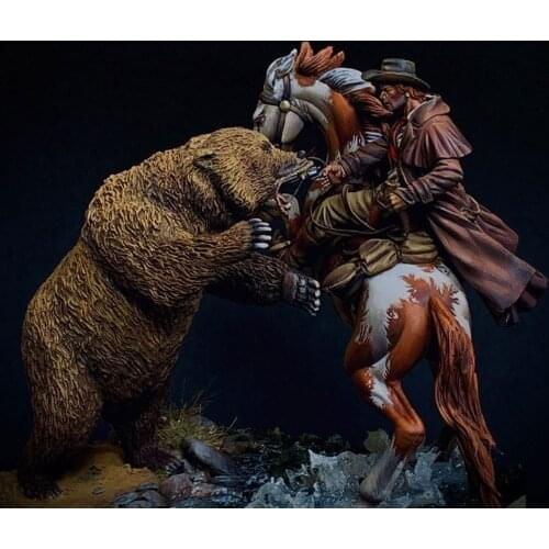 Resin Figure 1/32 ancient warrior with horse Model Unassambled Unpainted Figure Building Kit