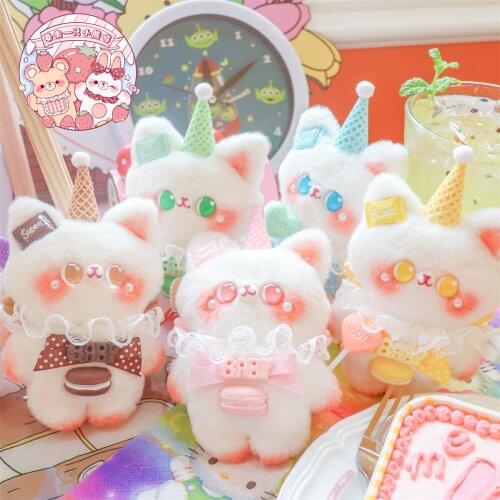 Macaron Cat Original Handmade Cotton Doll BJD Hug Doll Plush Pendant Gift Girl Heart Cute