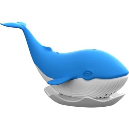 Cute Tea Strainers Whale Design Eco-friendly Tea Infuser Food grade Silicone Tea Infuser Leaf Strainer Filter Drink Tool