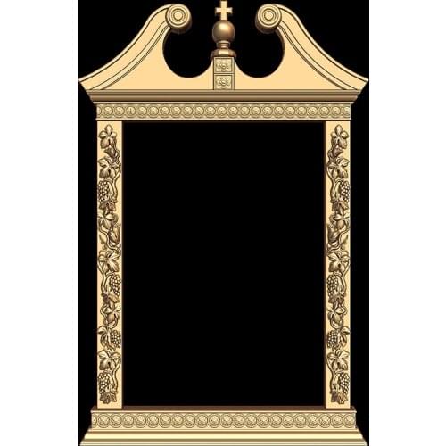Arched door 3d STL Model for CNC Router Engraver Carving Machine Relief Artcam Aspire - picture frame 15
