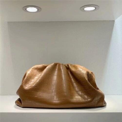 Fashion Famous Luxury Brand Style Women Bags Alligator Cowhide Pouch Cloud Bag Handbag Genuine Leather Day Clutches Quality