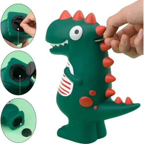 Cartoon Dinosaur Piggy Bank Coin Storage Box Birthday Gift Home Decoration Animal Dragon Piggy Bank for Kids Educatinal Toys
