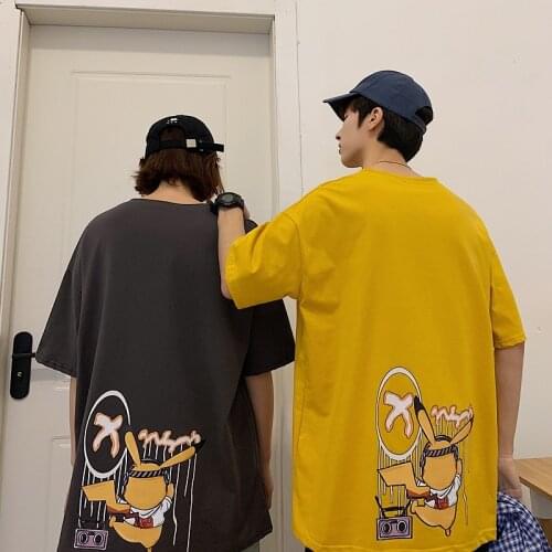 BXychen original short-sleeved mens tide brand summer loose clothes trend half-sleeved cotton t-shirt shirt bottoming shirt men